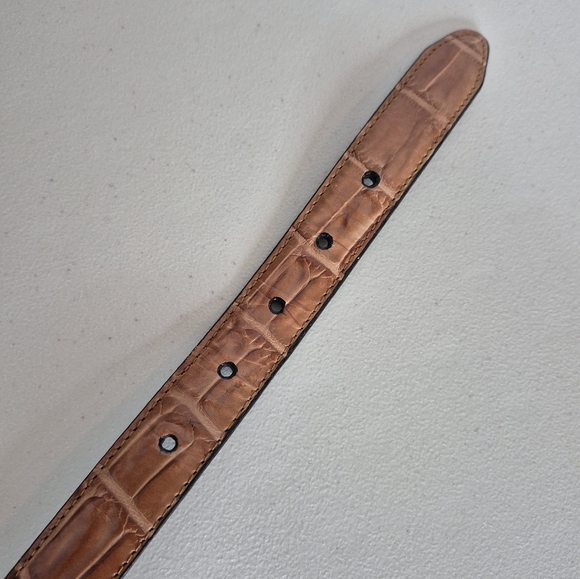 Brighton 3-Way Reversible Tan & Black Croc Embossed Leather Belt - Size 34 / L - Picture 13 of 16
